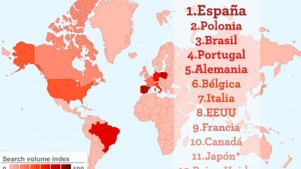 Estas países tienen un alto índice de búsquedas del término “coworking”, en relación a su volumen global de búsquedas, según los datos de Google. Haz clic en la foto para obtener más estadísticas