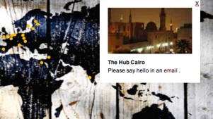 Screenshot der Website von The Hub in Cairo