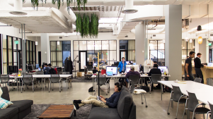 Bespoke, a coworking space at Westfield's shopping center in SF.